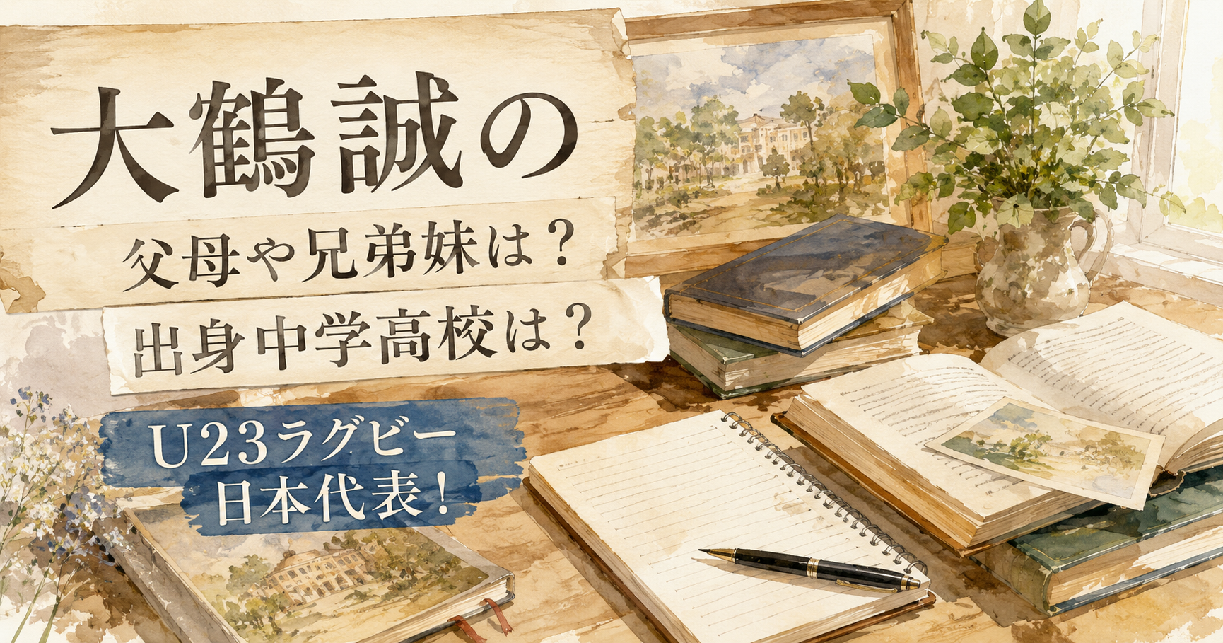 大鶴誠の父母や兄弟妹は？出身中学高校は？U23ラグビー日本代表！